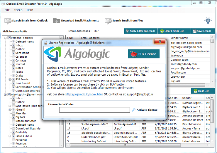 outlook email address grabber
