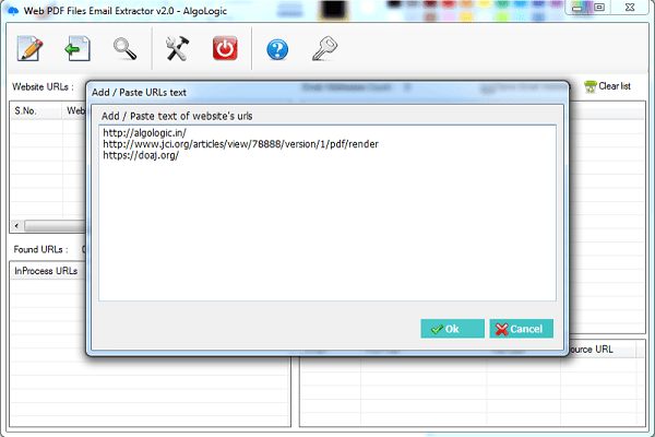 search pdf from internet extract email address